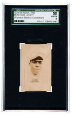 1924-1925 AGUILITAS #879 DICK LUNDY SGC 50 VG/EX 4 (RICHARD MERKIN COLLECTION).