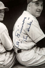 PHILADELPHIA ATHLETICS 1944 SIGNED NEWS SERVICE PHOTO WITH AL SIMMONS.