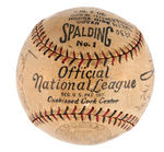 BROOKLYN ROBINS 1930 TEAM SIGNED BASEBALL WITH 23 SIGNATURES.