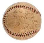 BROOKLYN ROBINS 1930 TEAM SIGNED BASEBALL WITH 23 SIGNATURES.