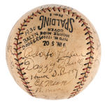 BROOKLYN ROBINS 1930 TEAM SIGNED BASEBALL WITH 23 SIGNATURES.