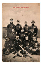 "STAR BLOOMER GIRLS BASE BALL CLUB" LOT OF FOUR POSTCARDS.