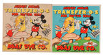 "MICKEY MOUSE TRANSFER-O-S FOR EASTER EGGS" ALBUM AND SETS.