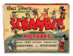 "WALT DISNEY CHARACTER SCRAMBLE INTERCHANGEABLE PICTURES" BOXED PUZZLE SET.