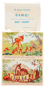 "BAMBI" FRENCH POSTCARD SET.