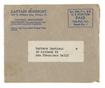 "CAPTAIN MIDNIGHT'S AWARD OF MERIT" WITH ENVELOPE.