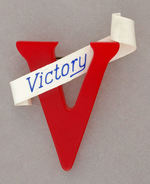 FANCY "VICTORY" LARGE PLASTIC PIN.