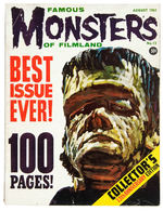 “MUMMY MASK” ADVERTISEMENT TRANSPARENCY PLUS RELATED ISSUE OF FAMOUS MONSTERS OF FILMLAND.