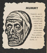 “MUMMY MASK” ADVERTISEMENT TRANSPARENCY PLUS RELATED ISSUE OF FAMOUS MONSTERS OF FILMLAND.