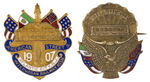 "AMERICAN STREET & INTERURBAN RAILWAY ASSN." PAIR OF 1907-08 ATLANTIC CITY CONVENTION BADGES.