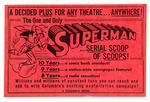 "SUPERMAN" RARE SERIAL PROMOTIONAL CARD.