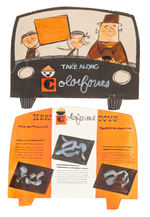 "TAKE ALONG COLORFORMS" ORIGINAL 1960 CONCEPT ART & PRODUCTION ITEMS PLUS SIGN.