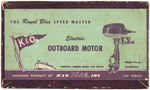 "THE ROYAL BLUE SPEED MASTER ELECTRIC OUTBOARD MOTOR" BOXED MODEL.