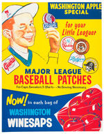 BASEBALL PATCH PREMIUMS ORIGINAL ART LOT PLUS DISPLAY SIGN.