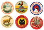 ANIMAL AND BIRD THEMED VERY GRAPHIC EARLY 1900s ADVERTISING BUTTONS.