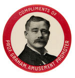 POCKET MIRROR “COMPLIMENTS OF PROF. GRAHAM. AMUSEMENT PROMOTER.”