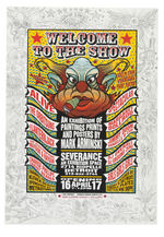 "WELCOME TO THE SHOW" MARK ARMINSKI EXHIBITION POSTER DESIGNED & REMARQUED BY THE ARTIST.