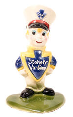 "STOKELY/VAN CAMP" GLAZED CERAMIC FIGURE.