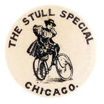 LADY RIDER LAPEL STUD c. 1896.