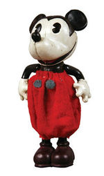 MICKEY MOUSE CELLULOID SQUEAKER FIGURE.