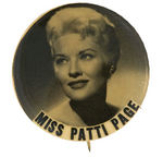 "MISS PATTI PAGE" RARE BUTTON.