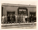 EARLY DISNEY STUDIO STAFF PHOTO & INAUGURAL DISNEY LEGENDS PROGRAM WITH THE NINE OLD MEN.