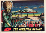 "MARS ATTACKS" COMPLETE GUM CARD SET.