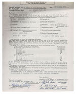 RINGO STARR SIGNED CAPITOL RECORDS CONTRACT.