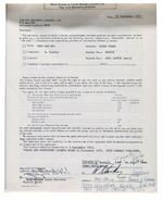 RINGO STARR SIGNED CAPITOL RECORDS CONTRACT.