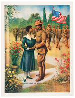 WWI "COLORED MAN IS NO SLACKER" PATRIOTIC POSTER.