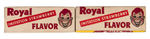 "ROYAL GELATIN" PROMO TWO-PACK PROMOTING HOWDY DOODY TRADING CARDS.