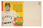 "LEO DUROCHER/SYLVANIA RADIO TUBES" LARGE PROMO CARD.