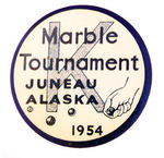 "MARBLE TOURNAMENT JUNEAU ALASKA 1954."