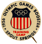 OLYMPICS 1956 BOOSTER BUTTON.