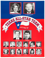 BUSH FOR TEXAS GOVERNOR WITH PERRY FOR LT. GOVERNOR 1998 POSTER PAIR.