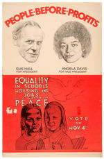 GUS HALL/ANGELA DAVIS 1980 COMMUNIST PARTY POSTER TRIO.