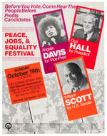 GUS HALL/ANGELA DAVIS 1980 COMMUNIST PARTY POSTER TRIO.