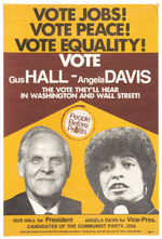 GUS HALL/ANGELA DAVIS 1980 COMMUNIST PARTY POSTER TRIO.