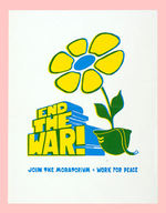 "END THE WAR" AND "DEMONSTRATE APRIL 24" POSTER PAIR.