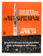 "END THE WAR" AND "DEMONSTRATE APRIL 24" POSTER PAIR.