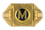 SECOND SEEN EXAMPLE OF THIS RING DESIGN WHICH FEATURES INITIAL “M.”