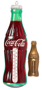 “COCA-COLA” TIN LITHO THERMOMETER PAIR.