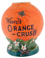 “WARD’S ORANGE CRUSH” GLAZED CHINA SYRUP DISPENSER.