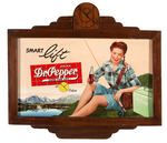 “DRINK DR. PEPPER” WOOD FRAMED SIGN.