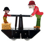 "MOON MULLINS & KAYO" MARX WIND-UP RAILROAD HANDCAR.