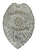 "HARBOR COMMAND" 1957 TV BADGE.