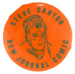 "STEVE CANYON NEW JOURNAL COMIC" NEWSPAPER PROMO BUTTON.