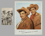 WILD BILL HICKOK AND JINGLES FAN POSTCARD AND PREMIUM PICTURE.