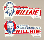 WILLKIE MATCHING LICENSE PLATE PAIR.