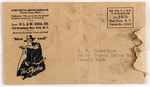 "THE SHADOW BLUE COAL" RING MAILER ENVELOPE.